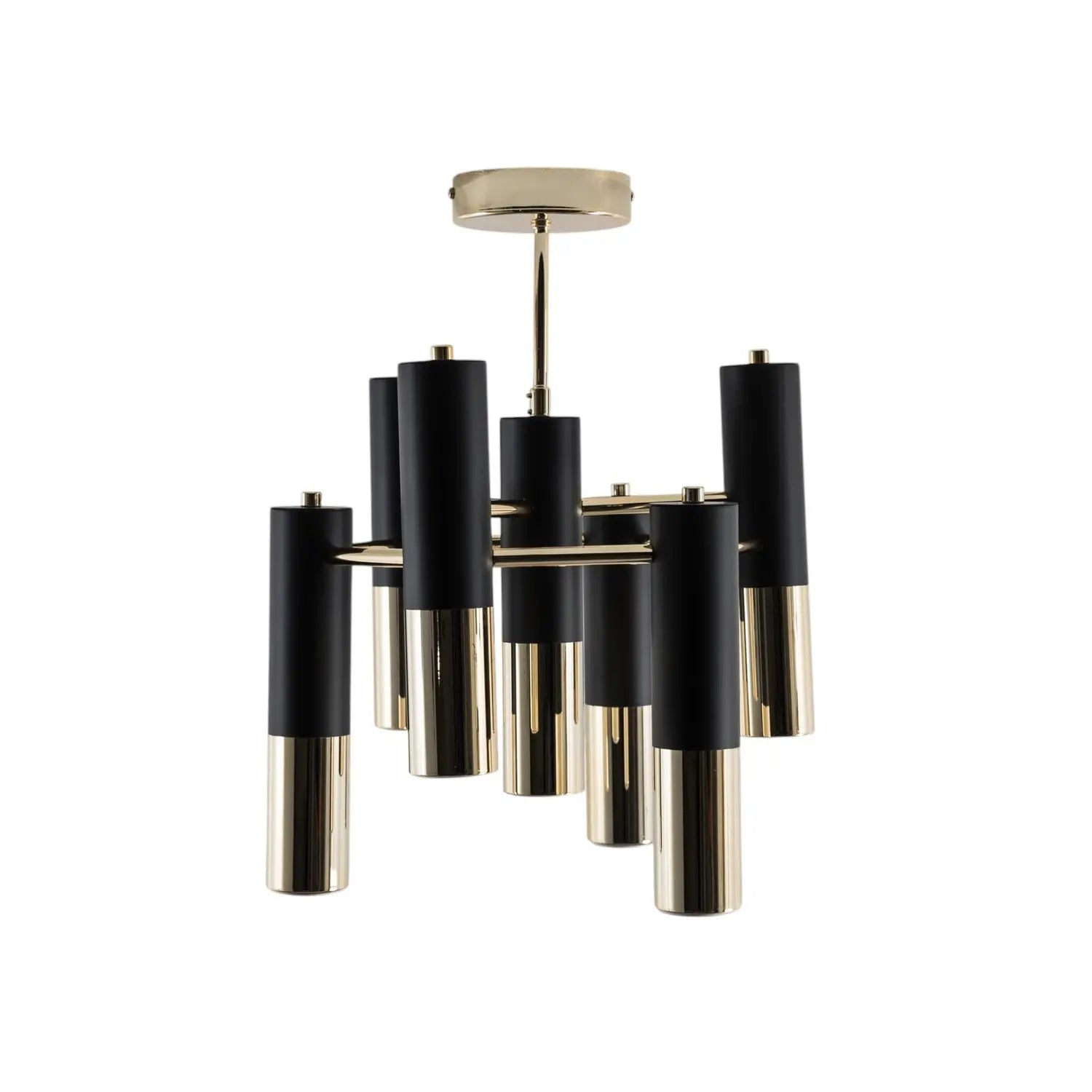 B-Ware Orino Deckenleuchte Lampe Beleuchtung Gu10 Metall Schwarz Gold 7 Flammig Modern - 5905563003855