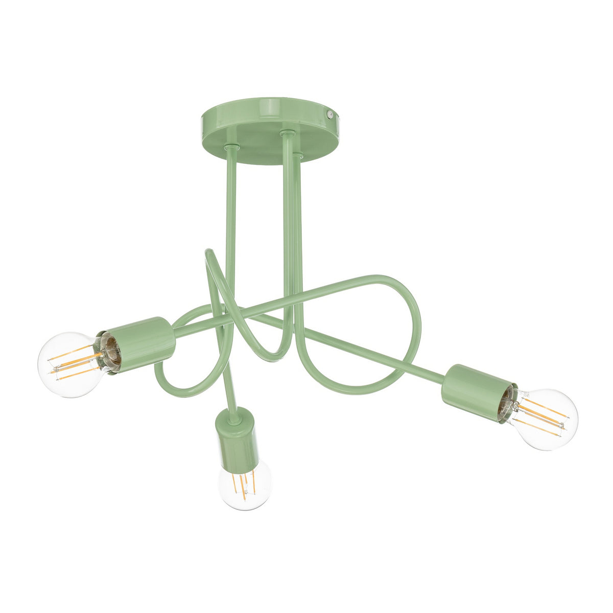Deckenleuchte Lampe Oxford Metall grün Beleuchtung E27 Leuchte LED 3 flammig - 5902349238050