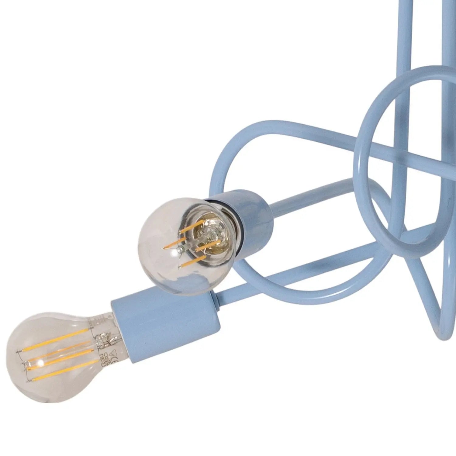 B-Ware Helam Deckenleuchte Lampe Oxford Hellblau Metall 5 Flammig Rund 47 Cm - 5902349236728