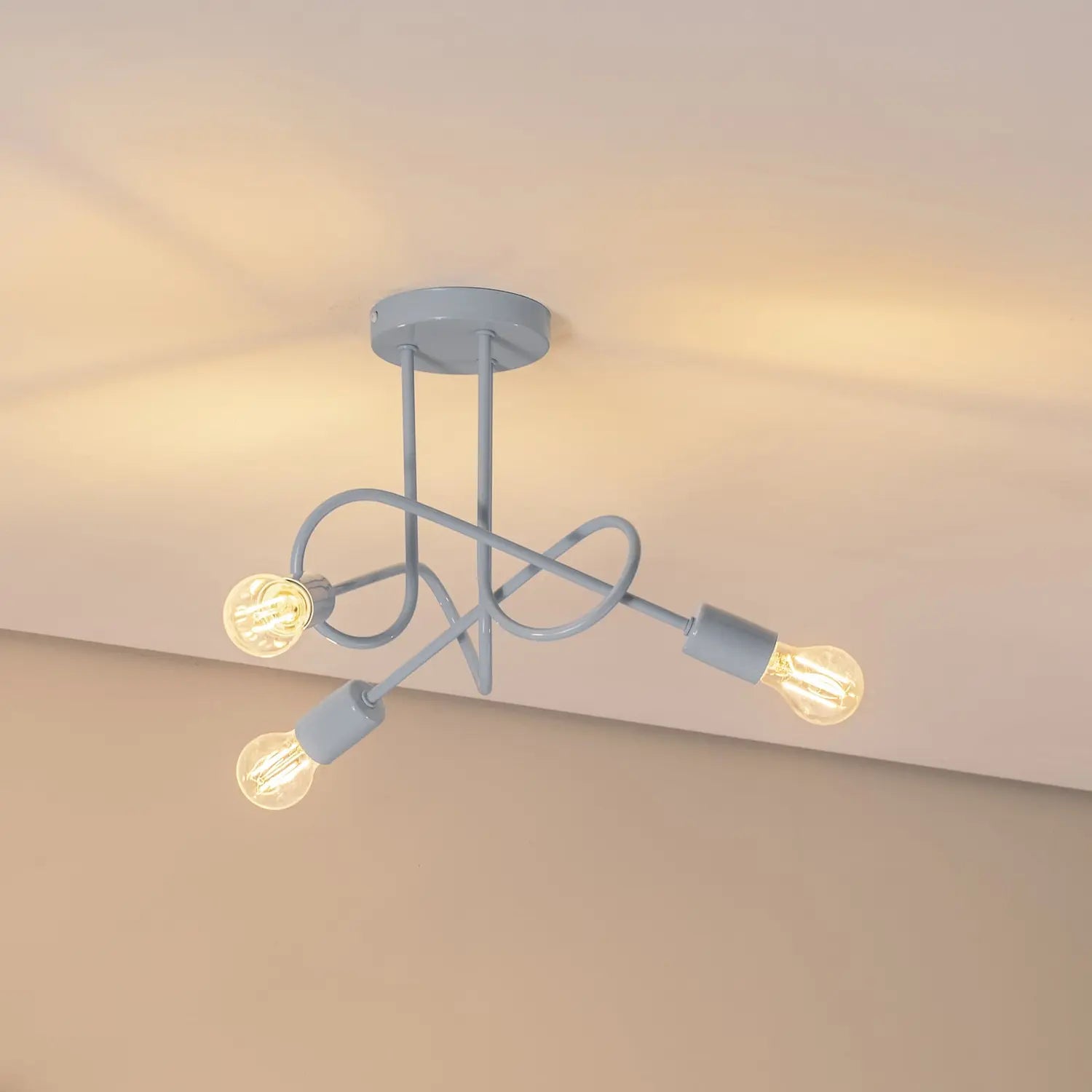 B-Ware Oxford Deckenleuchte Lampe Hauptlicht Hellblau Metall Wohnzimmer Esszimmer 44 Cm - 5902349236698
