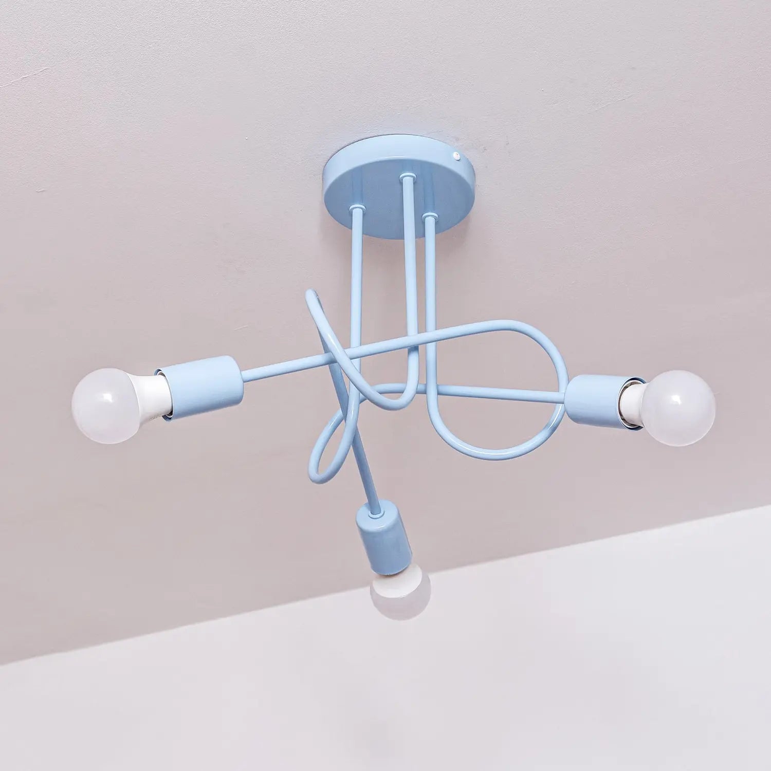 B-Ware Oxford Deckenleuchte Lampe Hauptlicht Hellblau Metall Wohnzimmer Esszimmer 44 Cm - 5902349236698