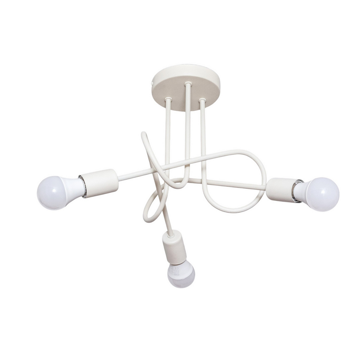 B-Ware Helam Deckenleuchte Oxford Deckenlampe Hängeleuchte ø44cm Metall 3 Flg. E27 Sand - 5902349236711