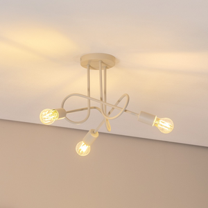 B-Ware Helam Deckenleuchte Oxford Deckenlampe Hängeleuchte ø44cm Metall 3 Flg. E27 Sand