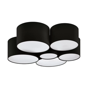 B-Ware Eglo Deckenleuchte Pastore 2  ø 99 Cm Schwarz Stoff Deckenlampe Lampe Leuchte