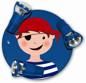 B-Ware Waldi Leuchten Pirat Deckenleuchte Lampe Kinderzimmer Piratenmotiv