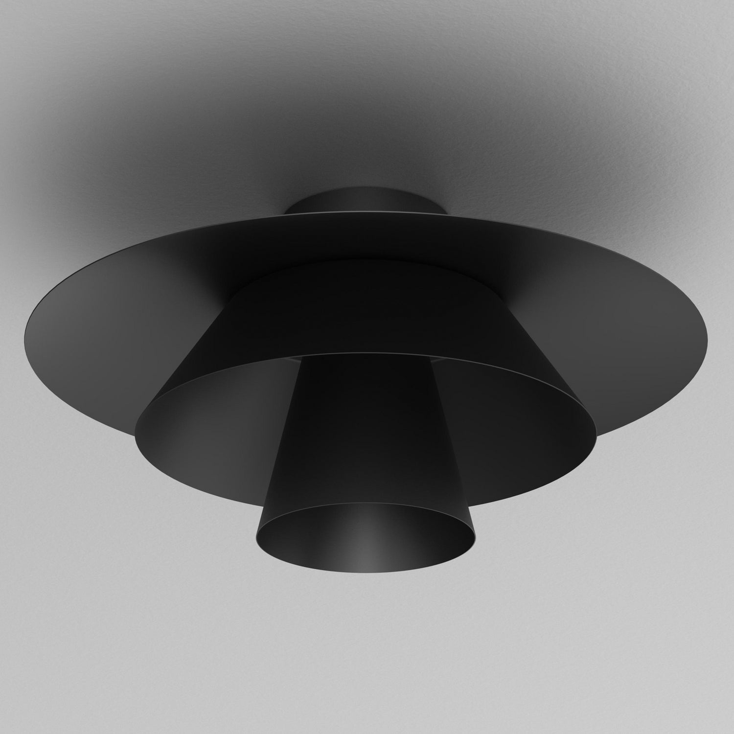 B-Ware Deckenleuchte Plato Lampe Schwarz Stahl ø 38 Cm E27 Led Deckelampe Leuchte Innen - 5907565944938