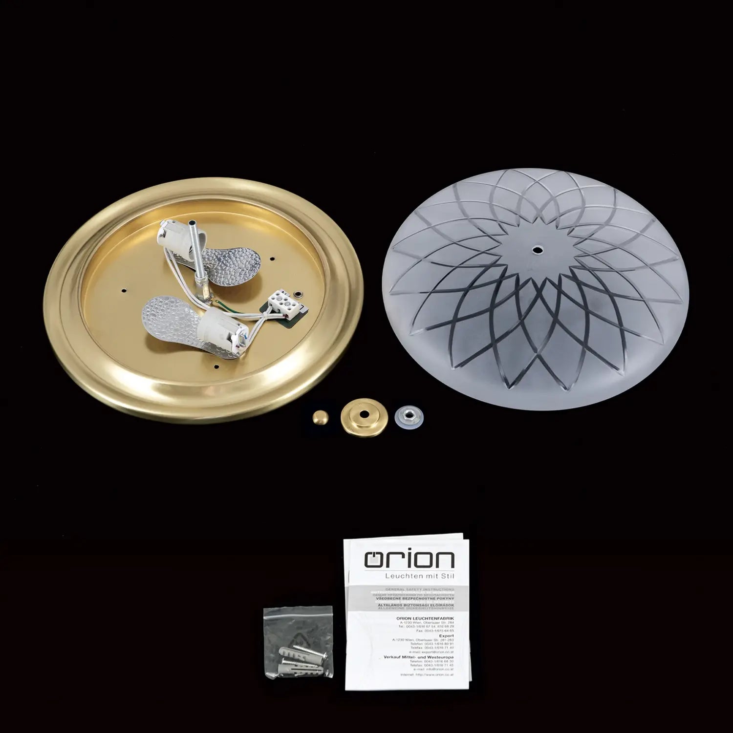 B-Ware Orion Deckenleuchte Porto Deckenlampe ø 37 Cm Glas Bronze Stahl E27 - 9003090277636