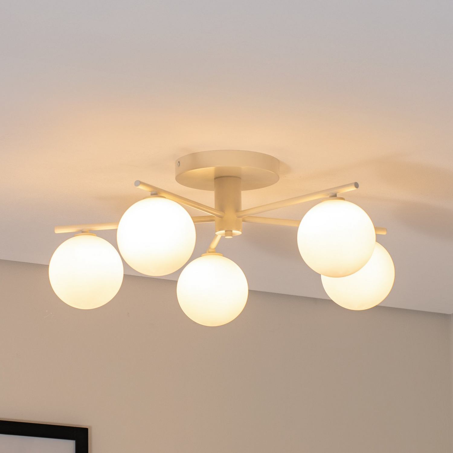 B-Ware Prato Deckenleuchte Lampe Glas Sand 5 Flammig Wohnzimmer Esszimmer Beleuchtung - 5905962020781