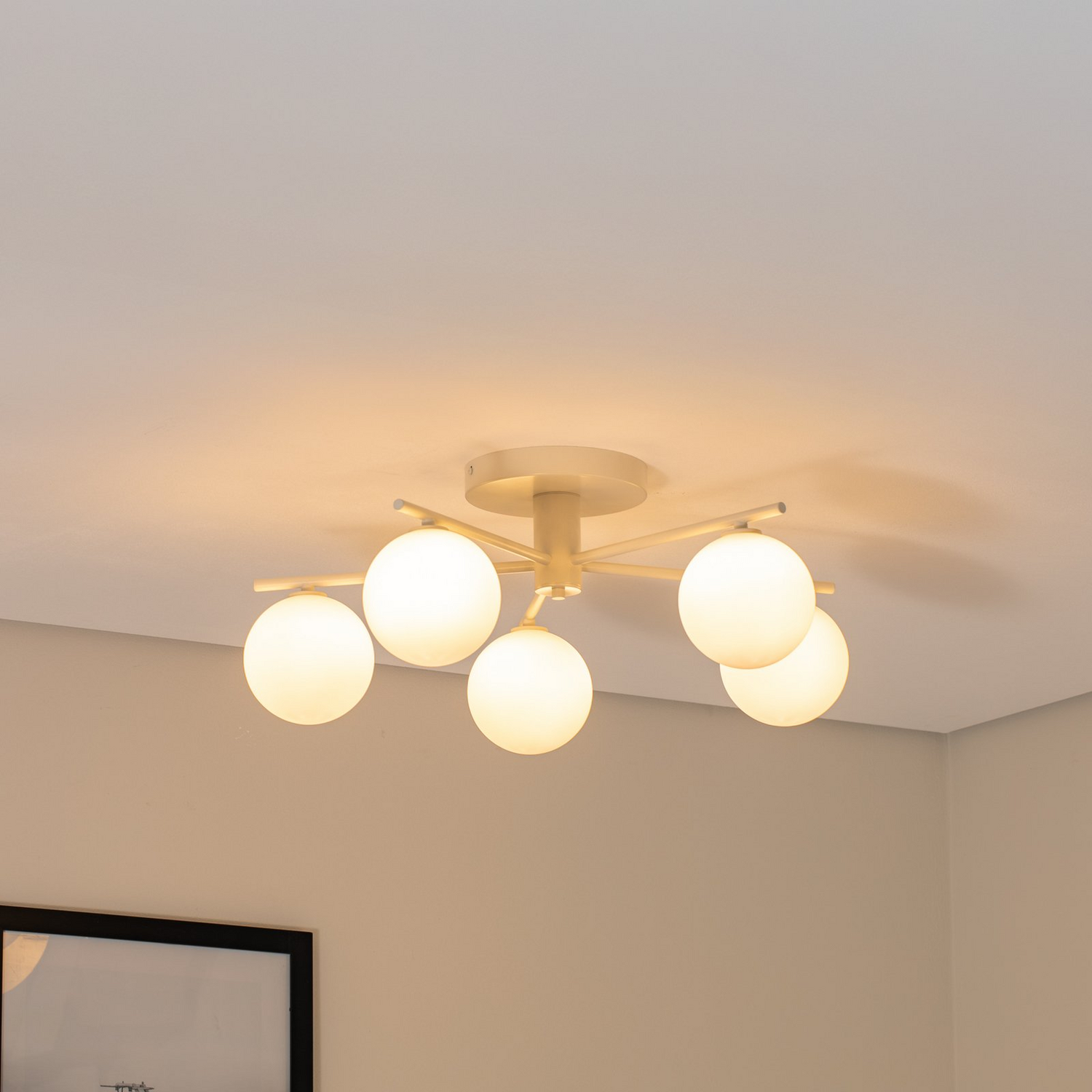 B-Ware Prato Deckenleuchte Lampe Glas Sand 5 Flammig Wohnzimmer Esszimmer Beleucht359 - 5905962020781