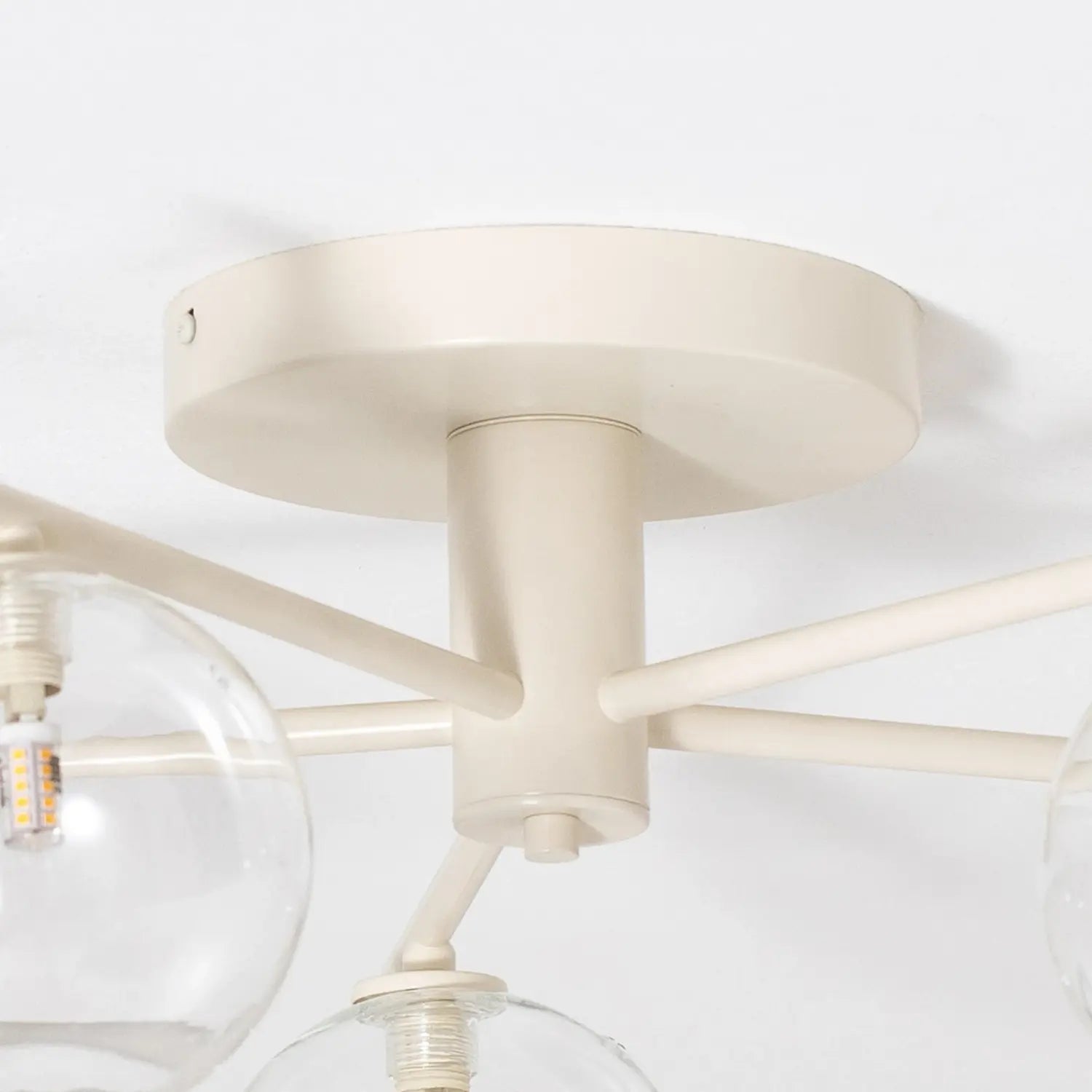 B-Ware Jupiter Deckenleuchte Prato Lampe Glas Creme Klar 5 Flammig Beleuchtung - 5905962020798