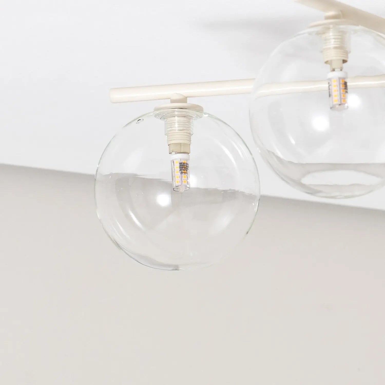 B-Ware Jupiter Deckenleuchte Prato Lampe Glas Creme Klar 5 Flammig Beleuchtung - 5905962020798