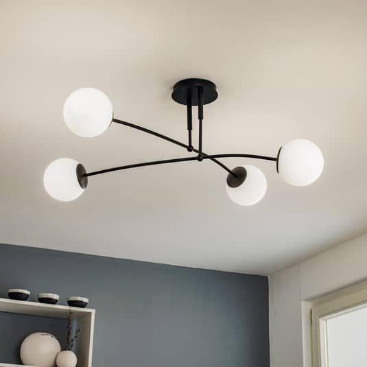 Euluna Deckenlampe Deckenlampe Lampe Leuchte Pregos 4 in Schwarz vierflammig - 5901738917064
