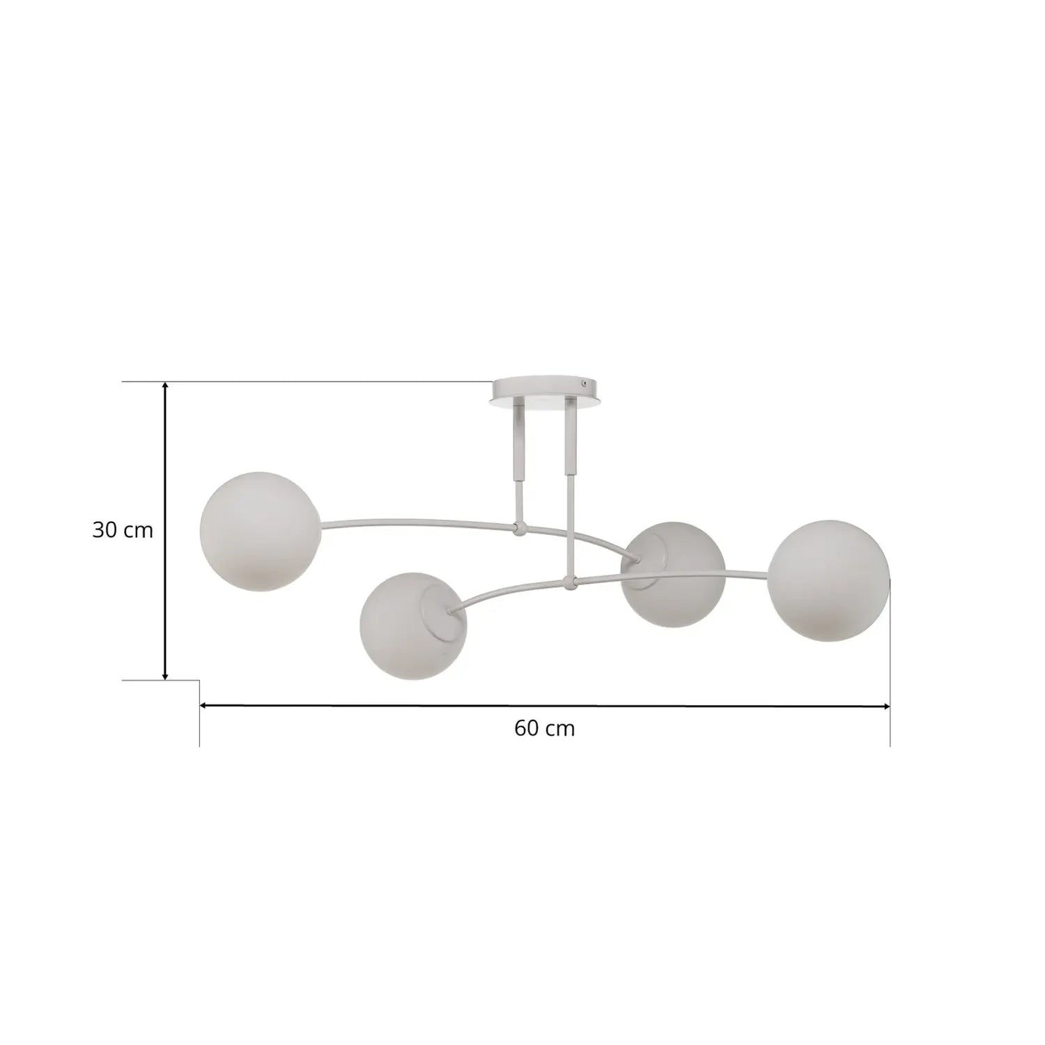 B-Ware Euluna Deckenlampe Pregos 4 Deckenlampe Deko Deckenlicht E14 Vierflammig Weiß261 - 5901738917071