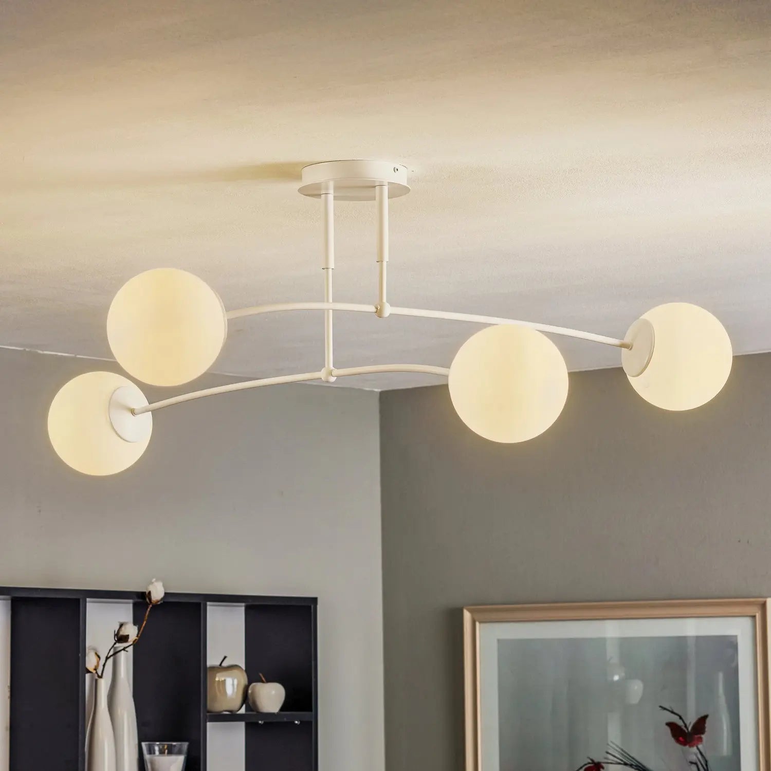 B-Ware Euluna Deckenlampe Pregos 4 Deckenlampe Deko Deckenlicht E14 Vierflammig Weiß261 - 5901738917071