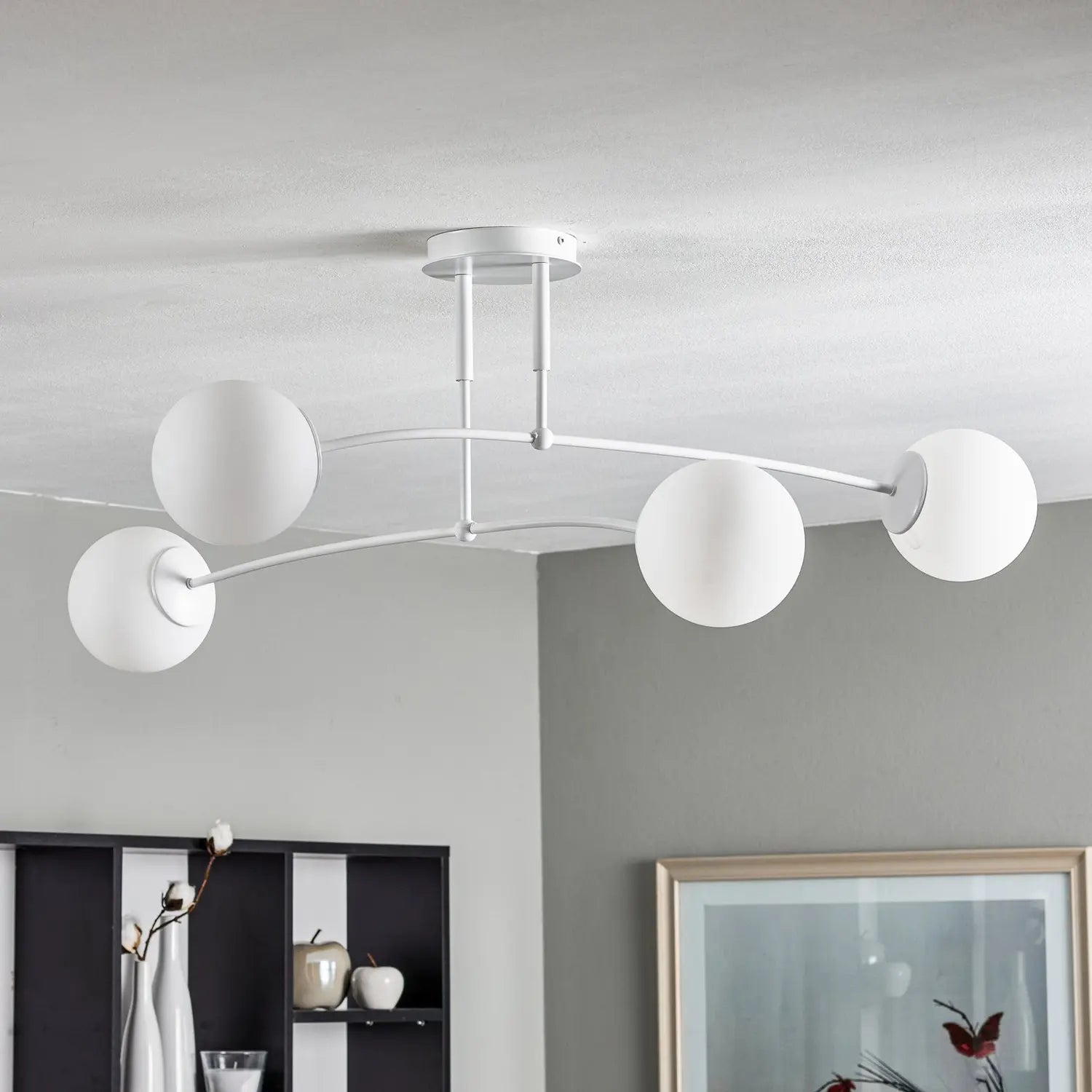 B-Ware Euluna Deckenlampe Pregos 4 Deckenlampe Deko Deckenlicht E14 Vierflammig Weiß261 - 5901738917071