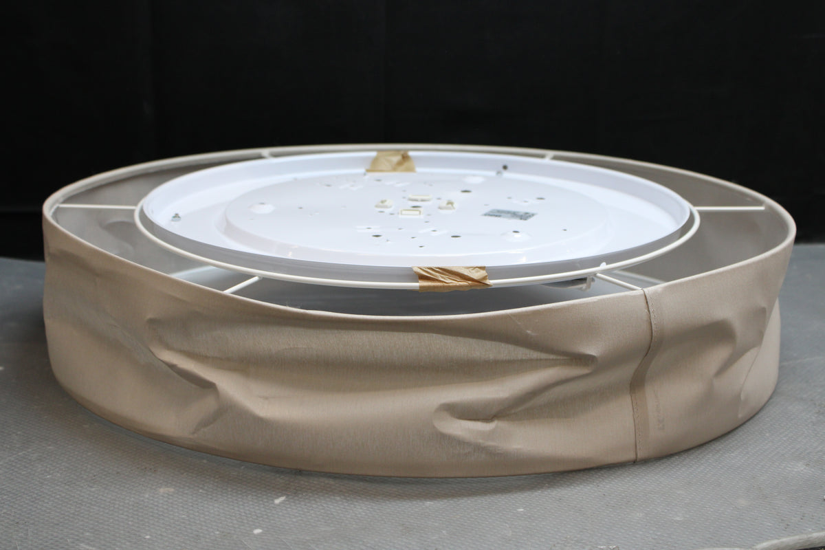 Deckenleuchte Rondo LED Lampe dimmbar beige Metall Textil Ø60cm 13cm hoch - 5901780544331