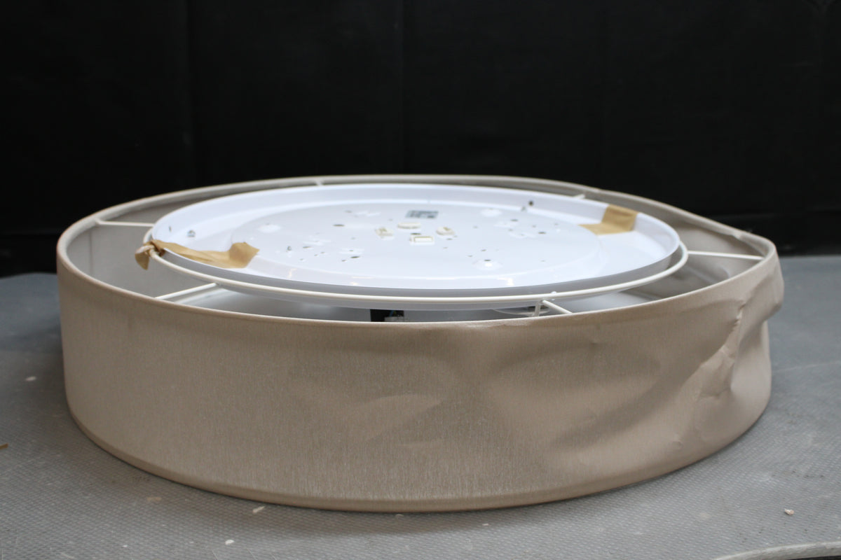 Deckenleuchte Rondo LED Lampe dimmbar beige Metall Textil Ø60cm 13cm hoch - 5901780544331