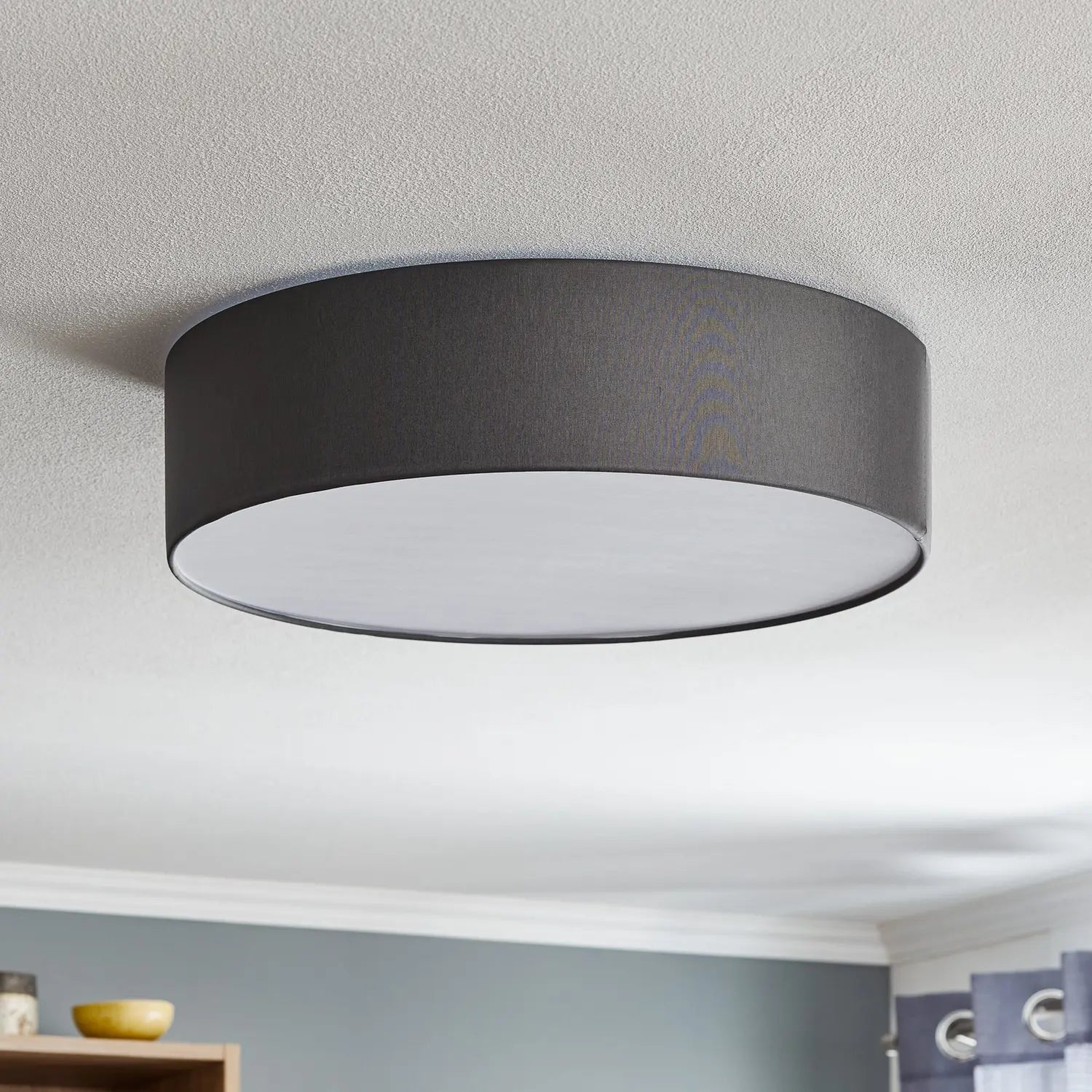 B-Ware Euluna Deckenlampe Rondo Deckenleuchte Deckenlicht Flurleuchte E27 Grau ø 45cm - 5901780510879