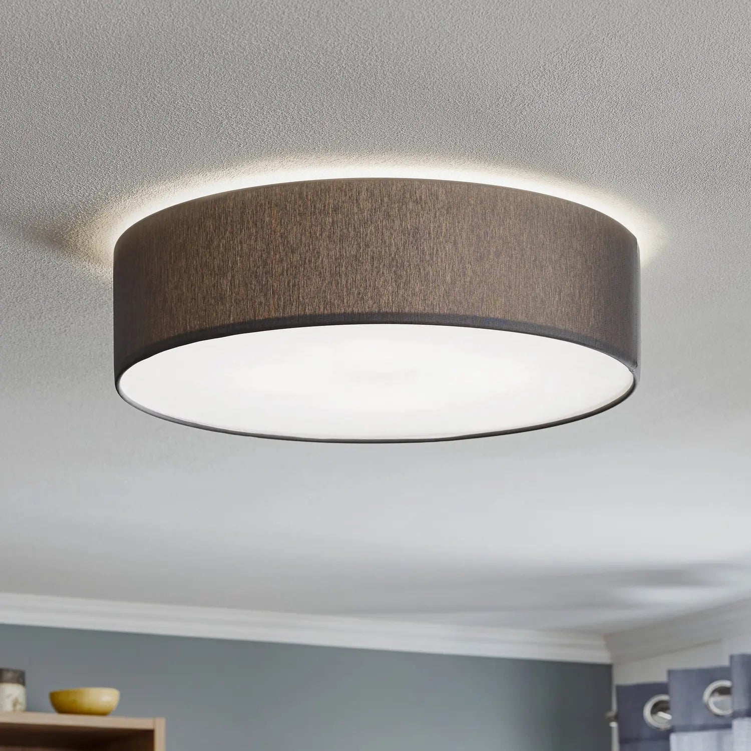 B-Ware Euluna Deckenlampe Rondo Deckenleuchte Deckenlicht Flurleuchte E27 Grau ø 45cm - 5901780510879