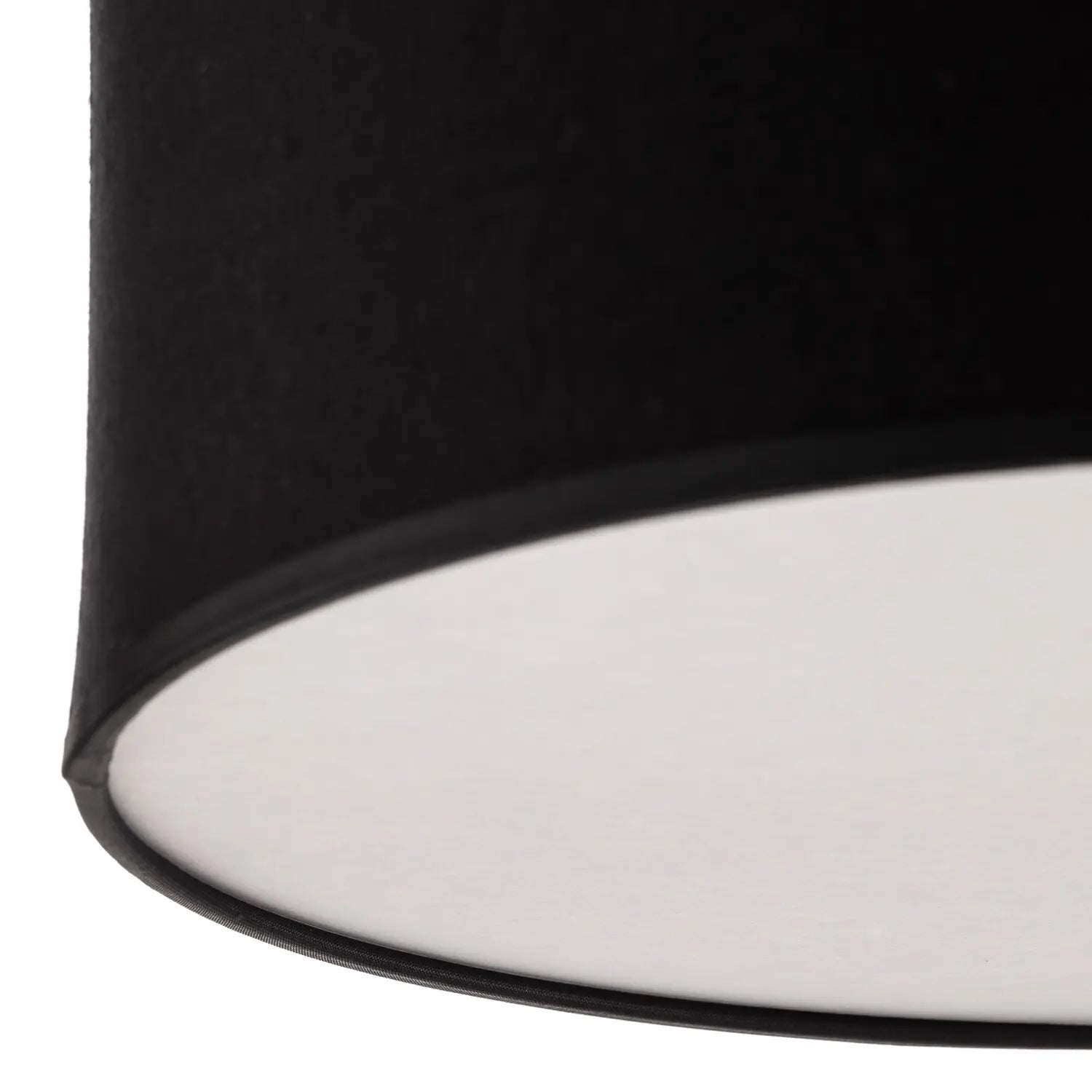 B-Ware Deckenleuchte Lampe Rondo Schwarz Metall Textil Wohnraum Leuchte Rund E27 Led - 5901780533342