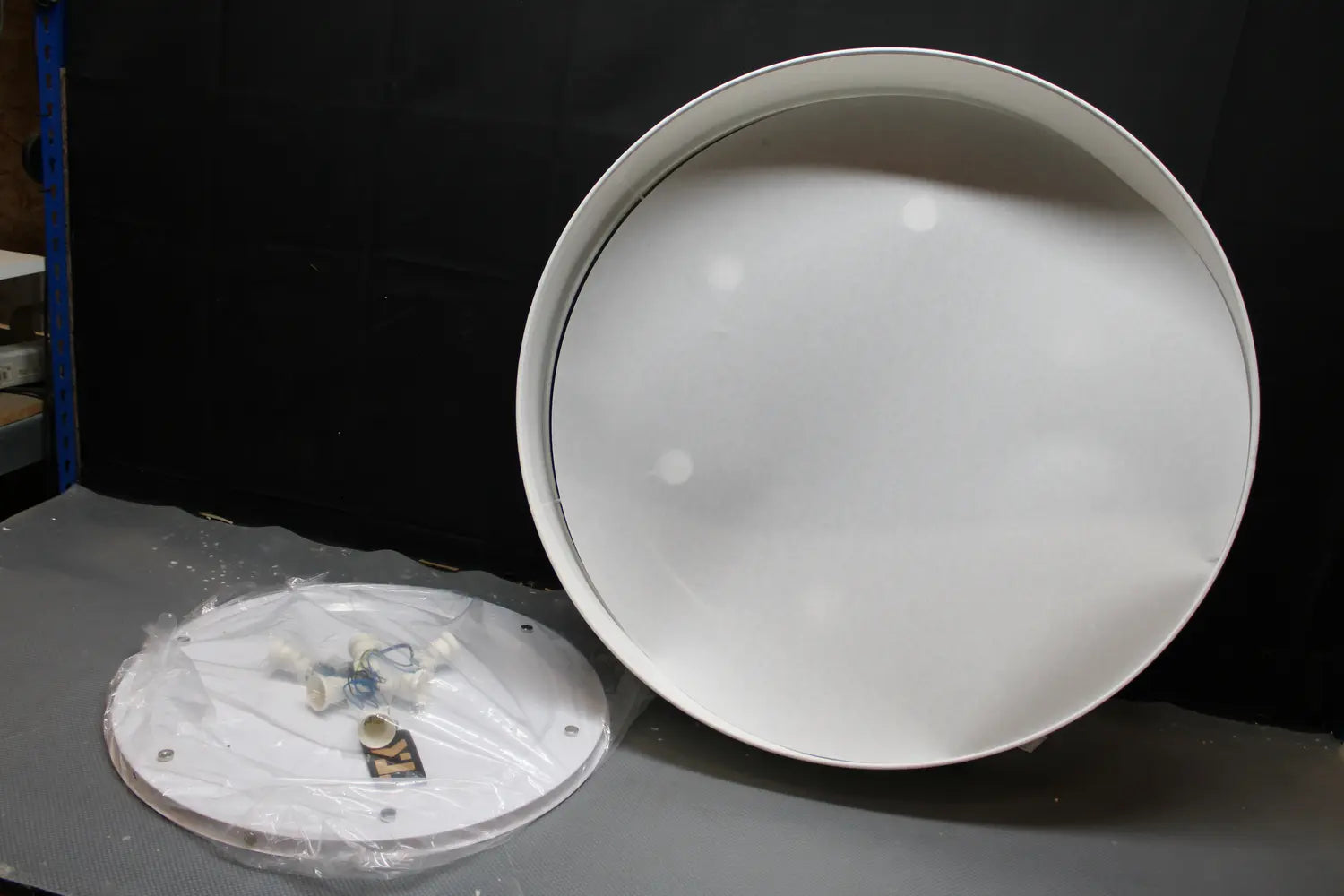 B-Ware Euluna Deckenlampe Deckenlicht Lampe Hängeleuchte Rondo Weiß ø80cm Siehe Text