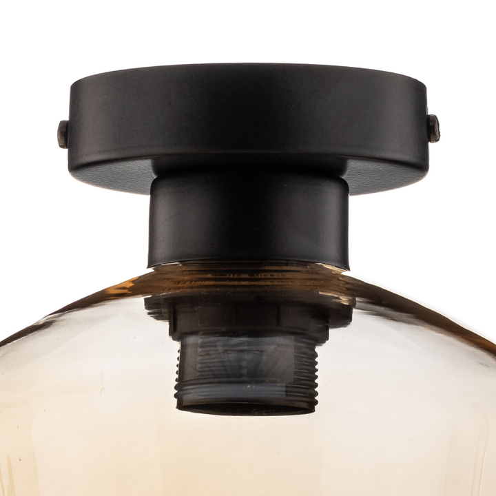 Euluna Deckenlampe Santiago Deckenlampe Deckenlicht E27 Einflammig Glas Amber B-Ware - 5902693766049