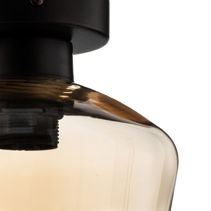 Euluna Deckenlampe Santiago Deckenlampe Deckenlicht E27 Einflammig Glas Amber B-Ware - 5902693766049