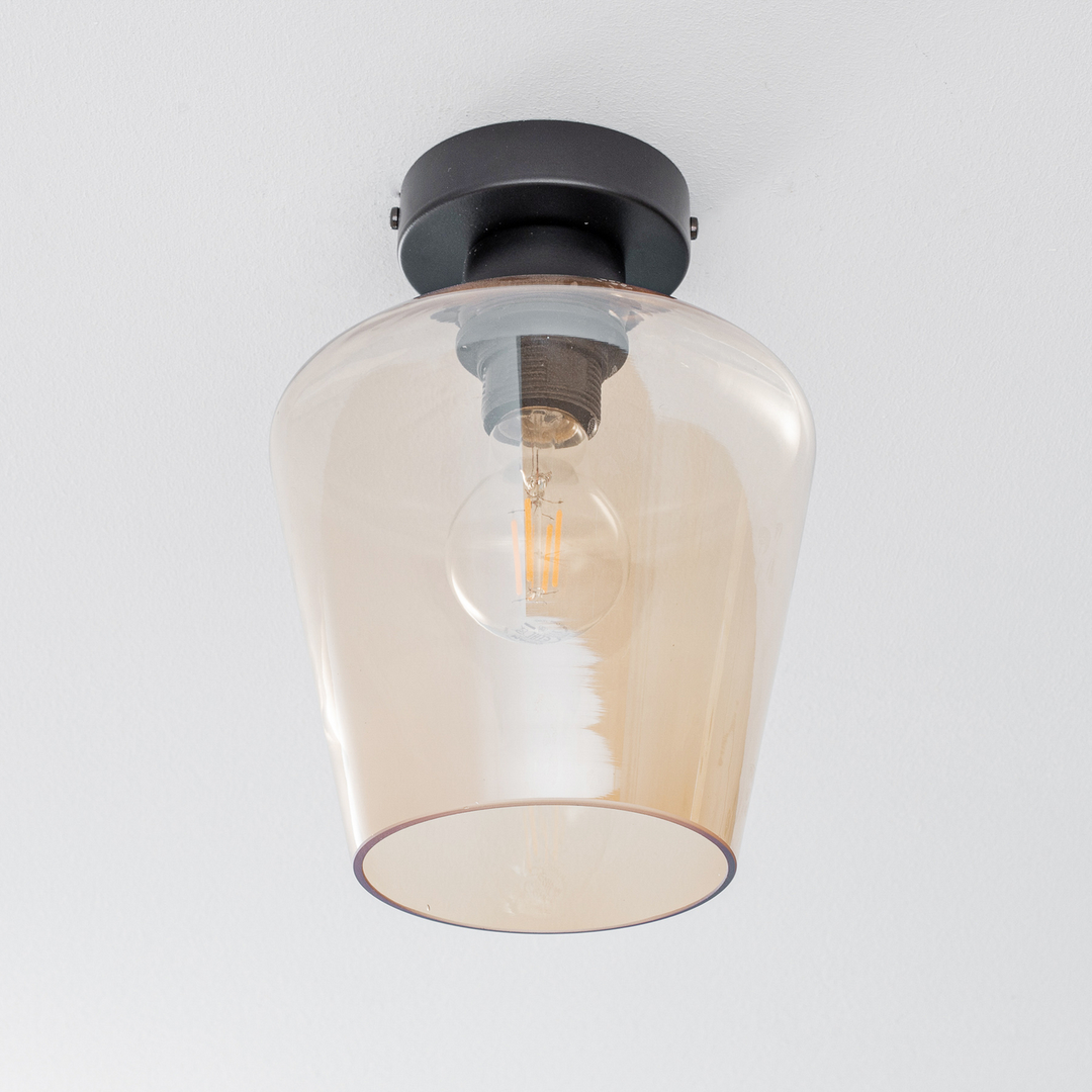 Euluna Deckenlampe Santiago Deckenlampe Deckenlicht E27 Einflammig Glas Amber B-Ware - 5902693766049