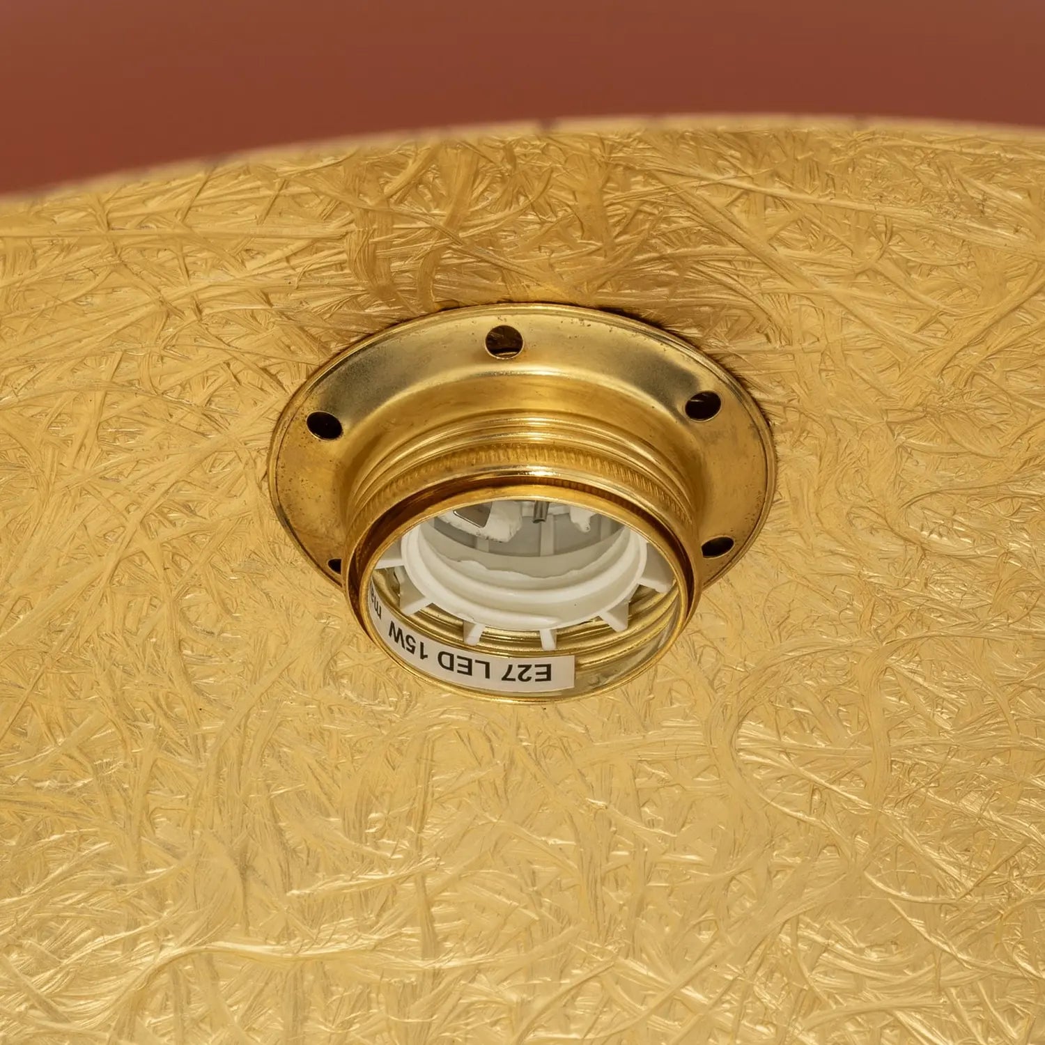 B-Ware Deckenleuchte Sfera Lampe Metall Rot Gold E27 Led ø 50 Cm Leuchte Deckenlampe - 5907555378491