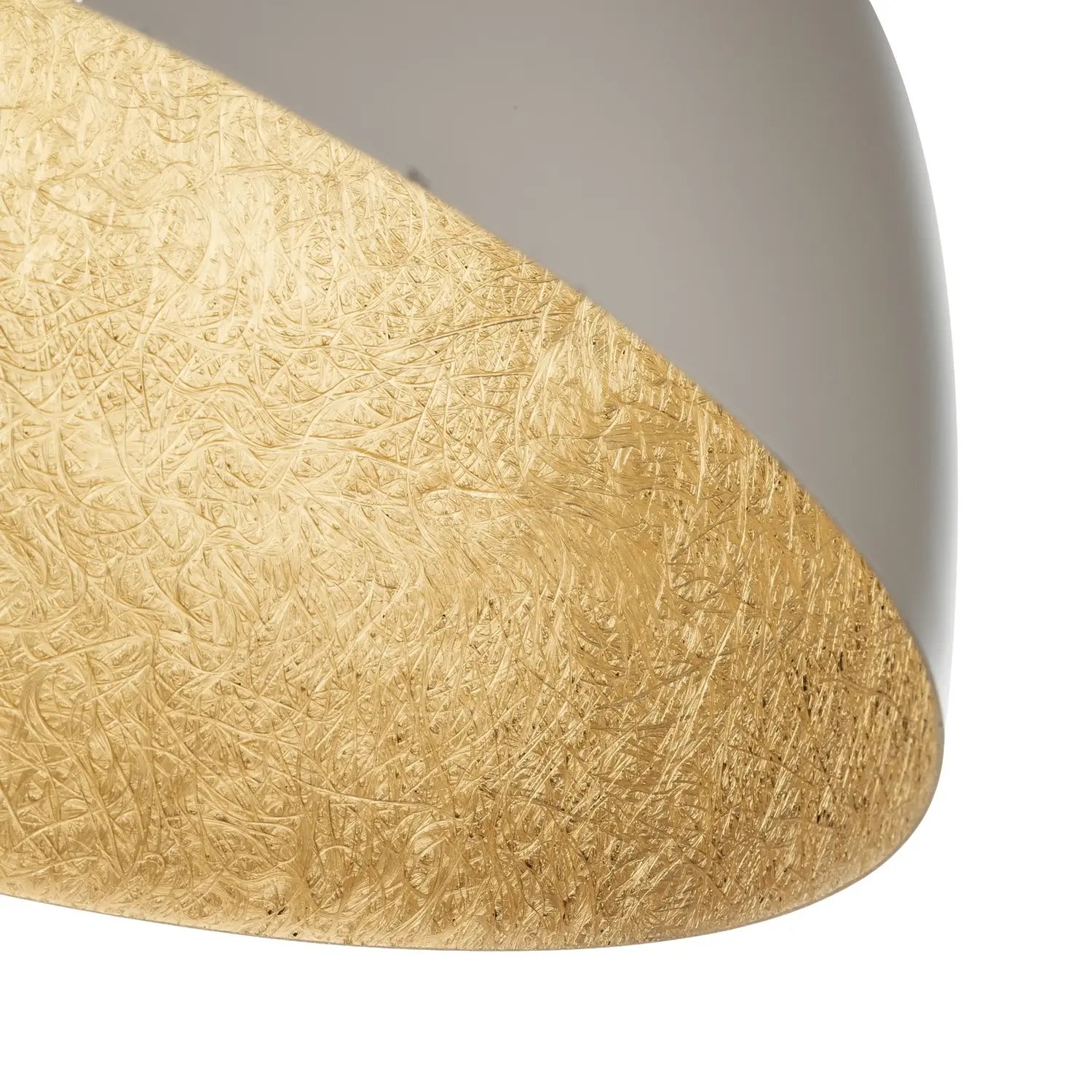 B-Ware Deckenleuchte Sfera Pendelleuchte Taupe Gold Stahl E27 Lampenschirm ø50cm  - 5907555378507