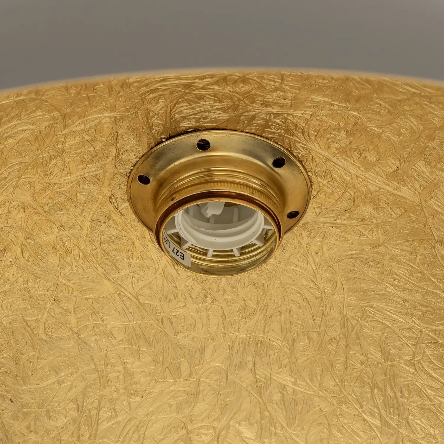 B-Ware Deckenleuchte Sfera Pendelleuchte Taupe Gold Stahl E27 Lampenschirm ø50cm  - 5907555378507