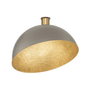 B-Ware Deckenleuchte Sfera Pendelleuchte Taupe Gold Stahl E27 Lampenschirm ø50cm