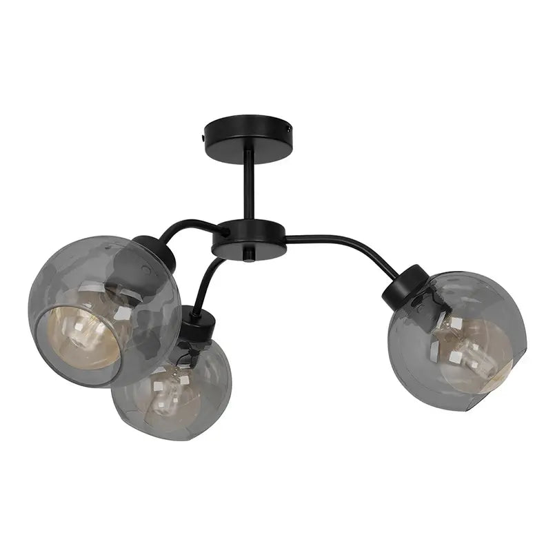 B-Ware Euluna Deckenleuchte Lampe Sofia Deckenlampe Dreiflammig Rauchgrau Schwarz E27 - 5902693765936