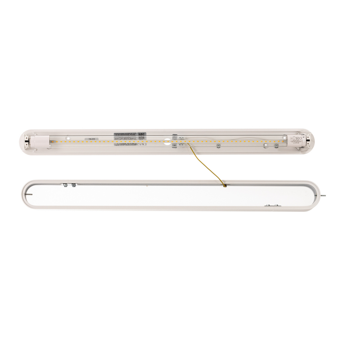 Nowodvorski Lighting Deckenleuchte Lampe G13 Led Weiß Aluminium 63x6cm Warmweiß  B-Ware - 5903139754095