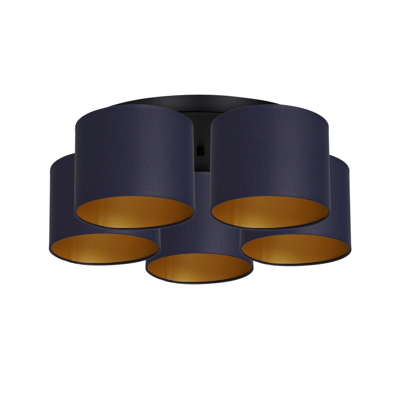 Luminex Arden Deckenleuchte Plafon 5x E27 Deckenlampe Leuchte Lampe Blau/Gold B-Ware - 5907565935653