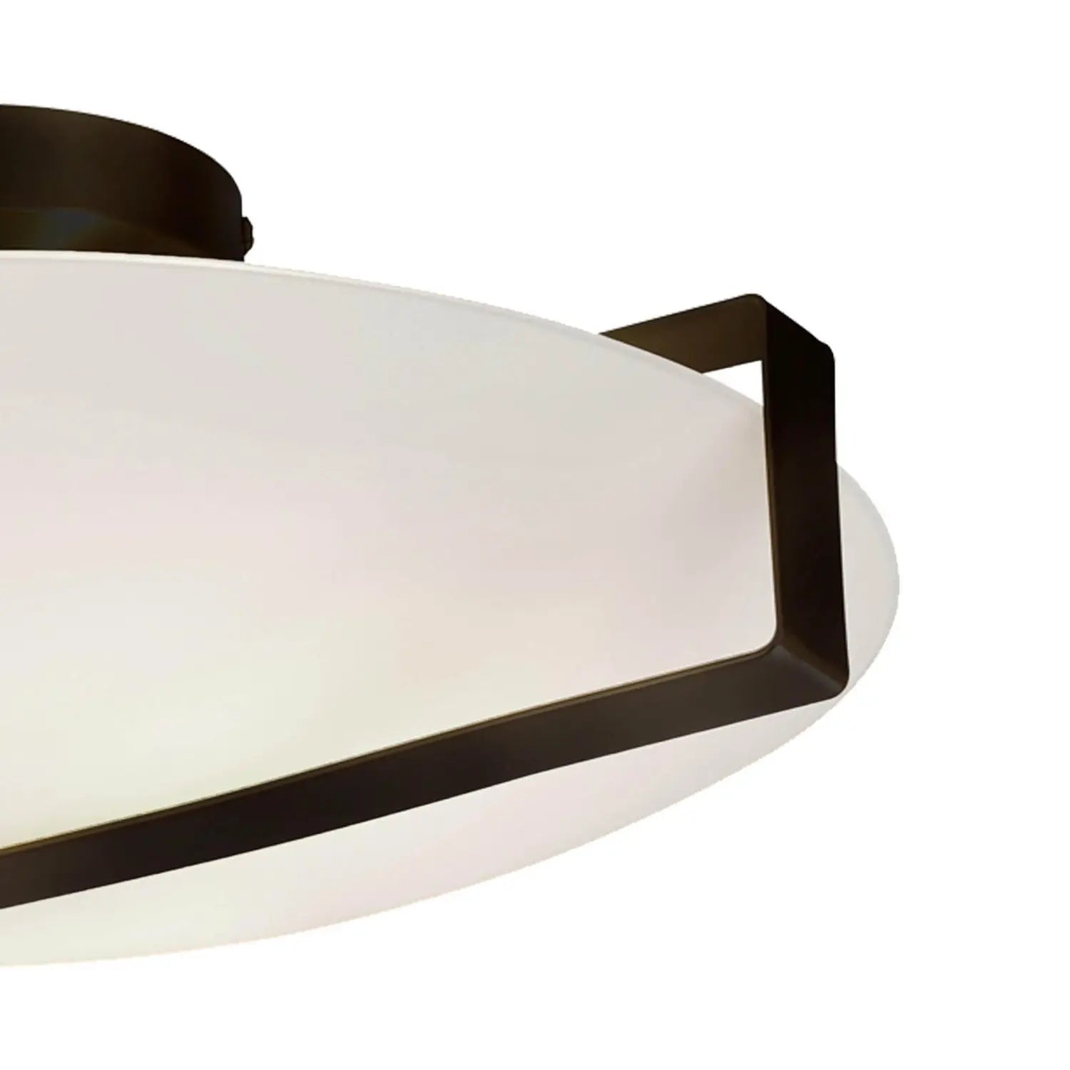 B-Ware Searchlight Deckenleuchte Lampe Sundial Schwarz Opalweiß Glas Stahl E27 - 5053423274751