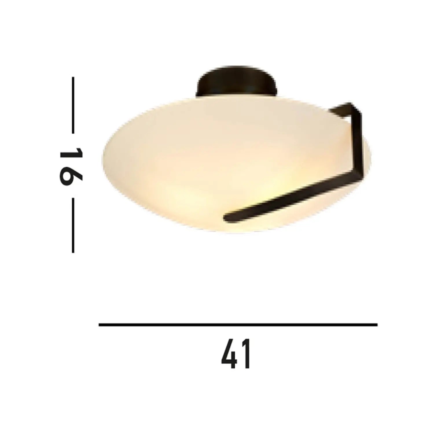 B-Ware Searchlight Deckenleuchte Lampe Sundial Schwarz Opalweiß Glas Stahl E27 - 5053423274751