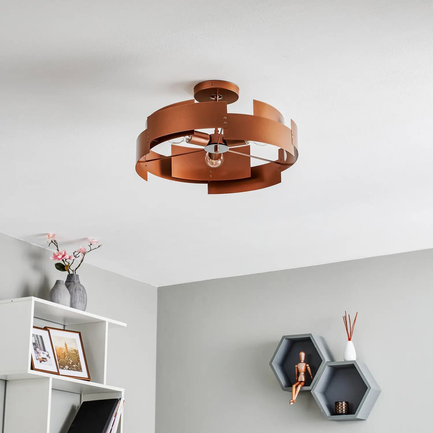 B-Ware Euluna Deckenleuchte Tori Deckenlampe Leuchte Beleuchtung Kupfer E27286 - 4251911799934