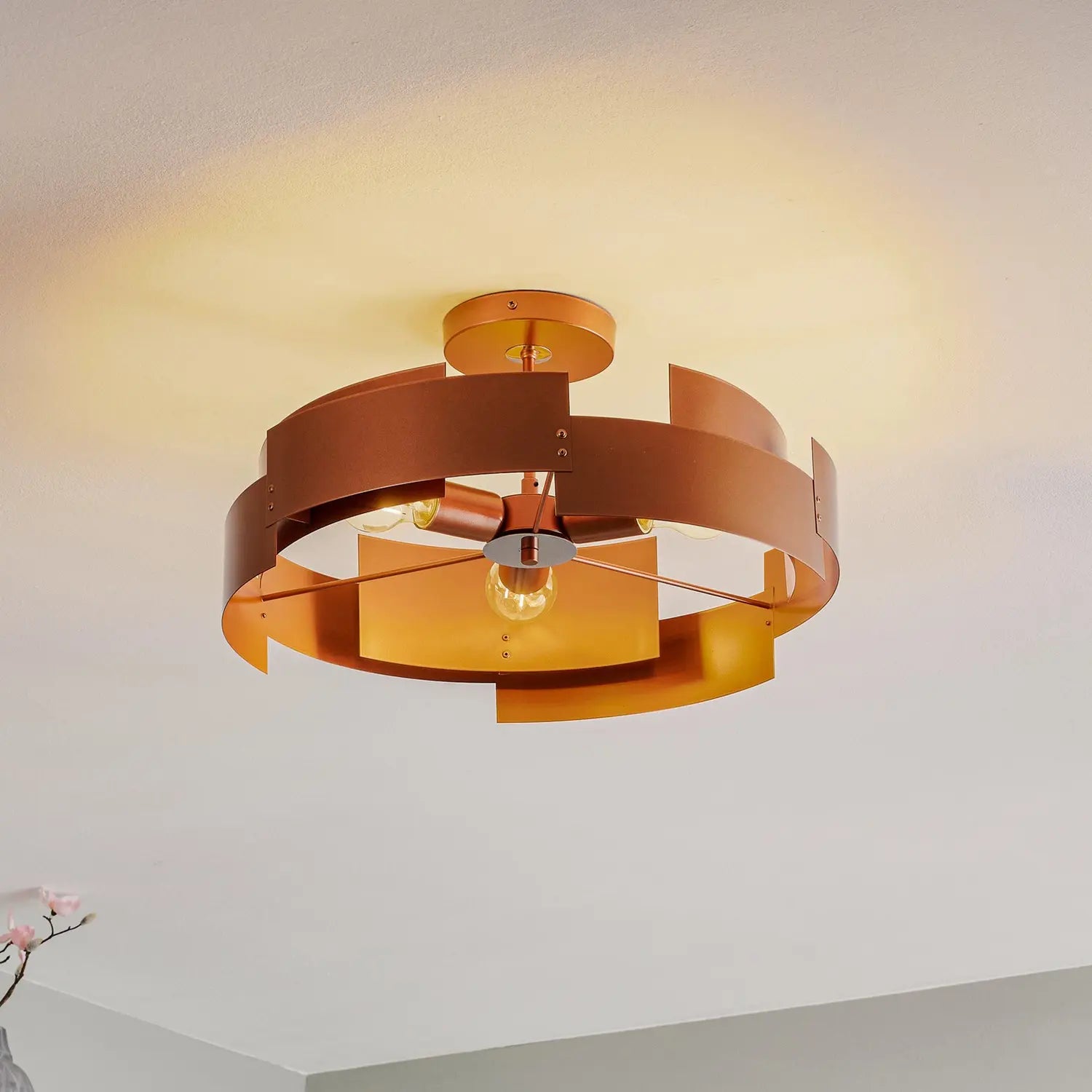 B-Ware Euluna Deckenleuchte Tori Deckenlampe Leuchte Beleuchtung Kupfer E27 - 4251911799934