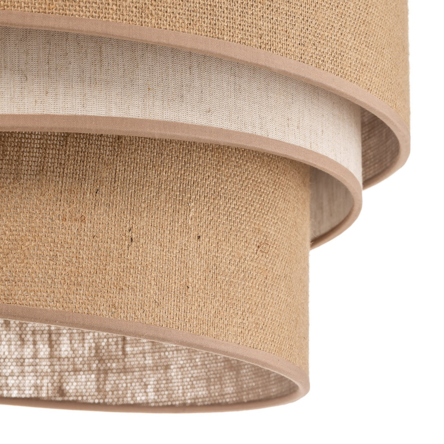 B-Ware Deckenleuchte Trio Jute Naturbraun Weiß ø 45 Cm Deckenlampe Lampe Leuchte Licht - 5903689182959