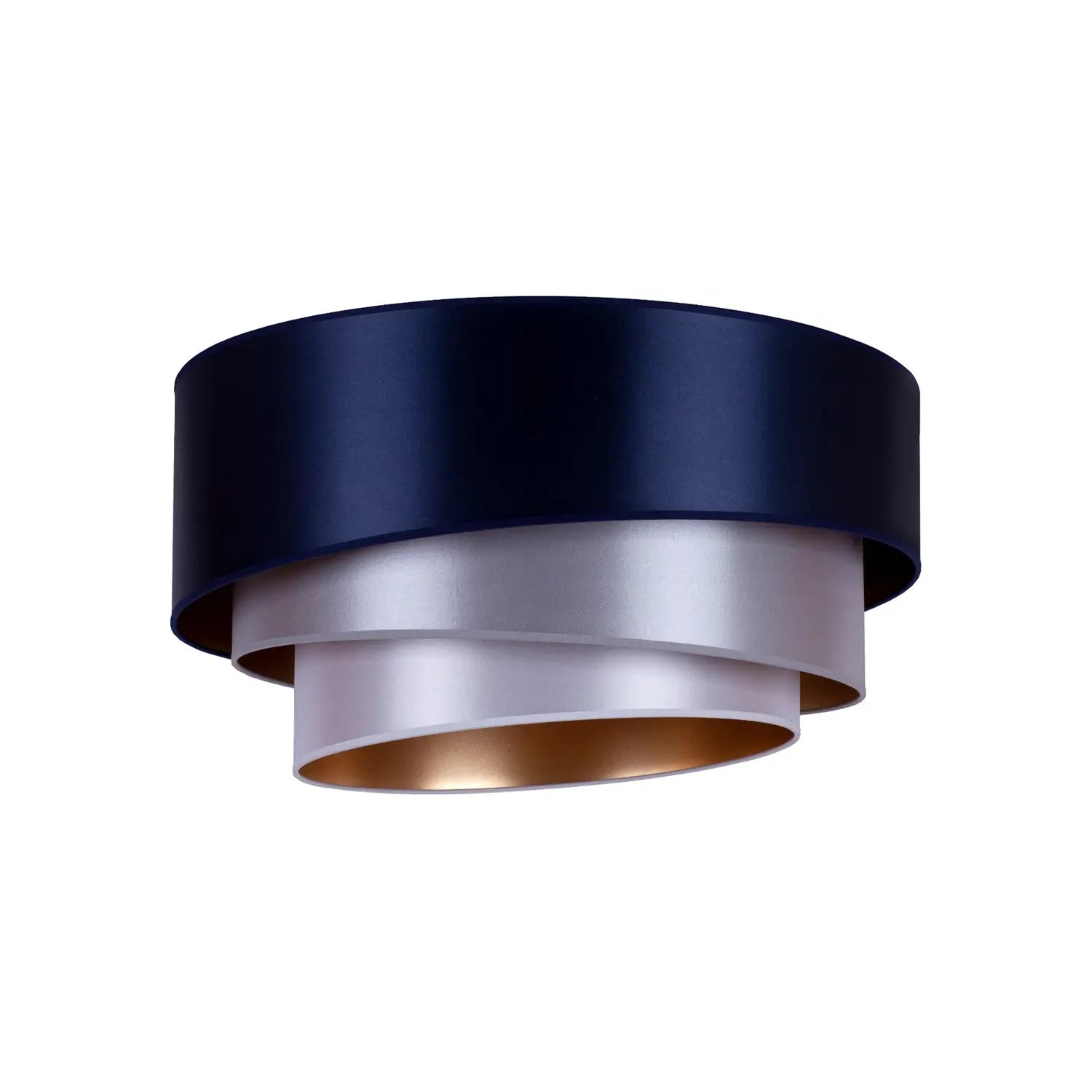B-Ware Euluna Deckenleuchte Lampe Trio ø60cm Led Beleuchtung Navy/Silber/Weiß/Gold  - 5905317601559