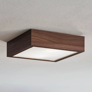 B-Ware Deckenleuchte Tromsö 30x30 Cm Walnuss Deckenlampe Lampe Leuchte Spot Licht Panel