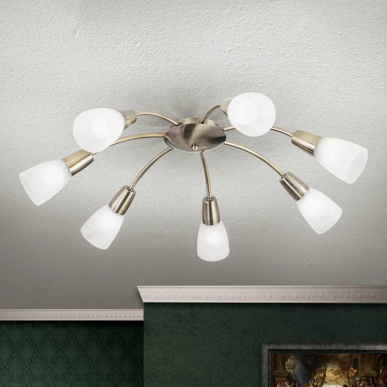 B-Ware Orion Deckenleuchte Tullo Deckenlampe Kronleuchter Leuchte Lampe 7 Flammig E14  - 9003090255368