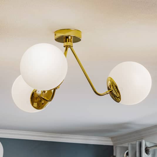 Euluna Deckenlampe Deckenlampe Lampe Leuchte hängend Tuse dreiflammig messing - 5902553216110