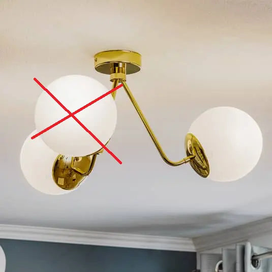 B-Ware Euluna Deckenlampe Lampe Leuchte Hängend Tuse 3 Flg Messing Siehe Text/Foto - 5902553216110