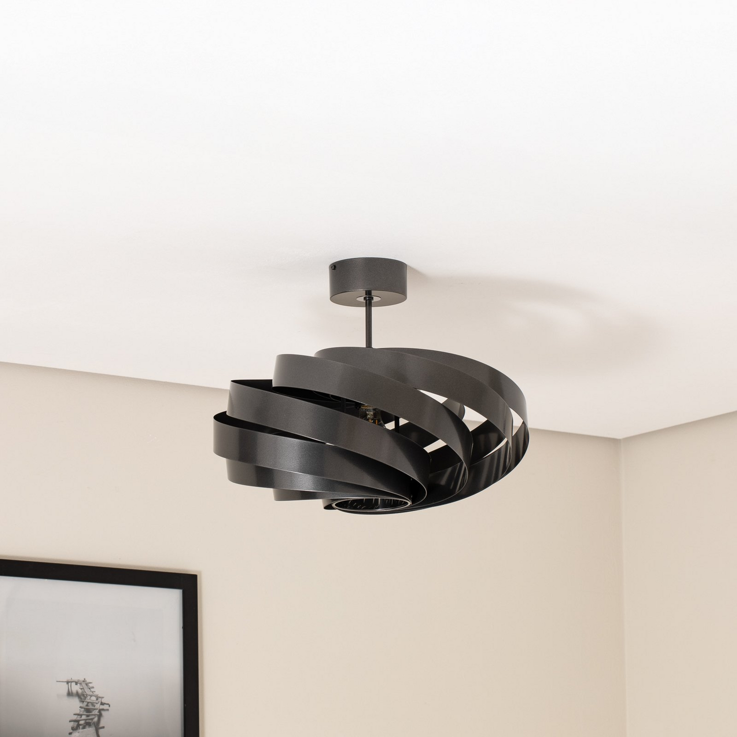 B-Ware Vento Deckenleuchte Lampe Anthrazit ø 50 Cm Wohnzimmerleuchte Beleuchtung - 4251911787399