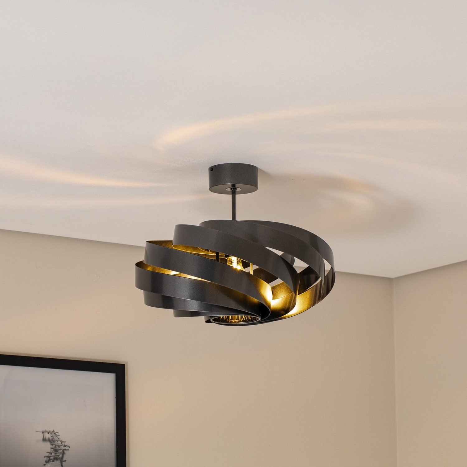 B-Ware Vento Deckenleuchte Lampe Anthrazit ø 50 Cm Wohnzimmerleuchte Beleuchtung - 4251911787399