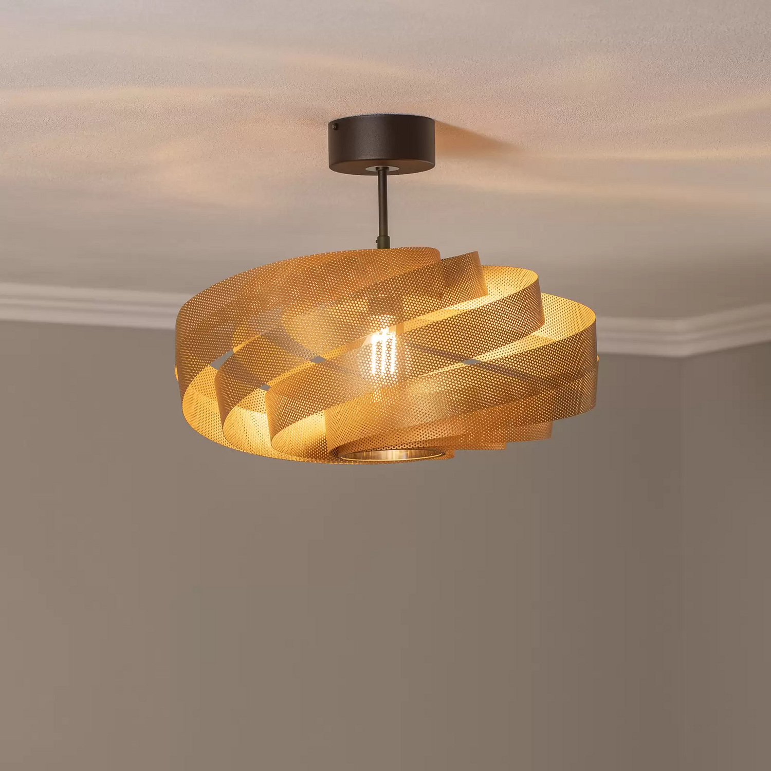B-Ware Euluna Deckenleuchte Vento Deckenlampe Leuchte Goldfarben ø 50 Cm Siehe Text - 4251911787405