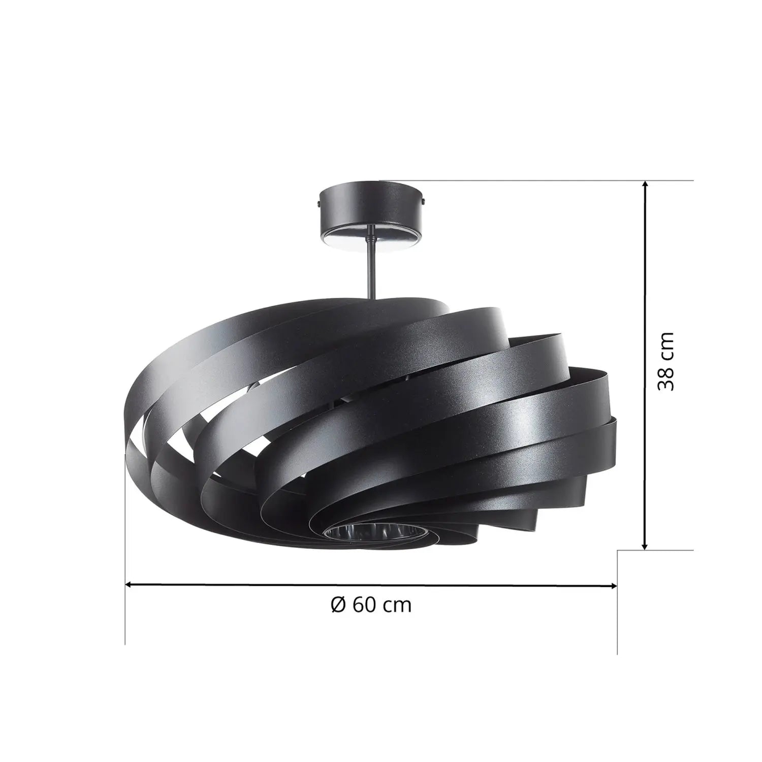 B-Ware Euluna Vento Deckenleuchte Deckenlampe Hängelampe Lampe Schwarz ø60cm Siehe Text - 5905563000427