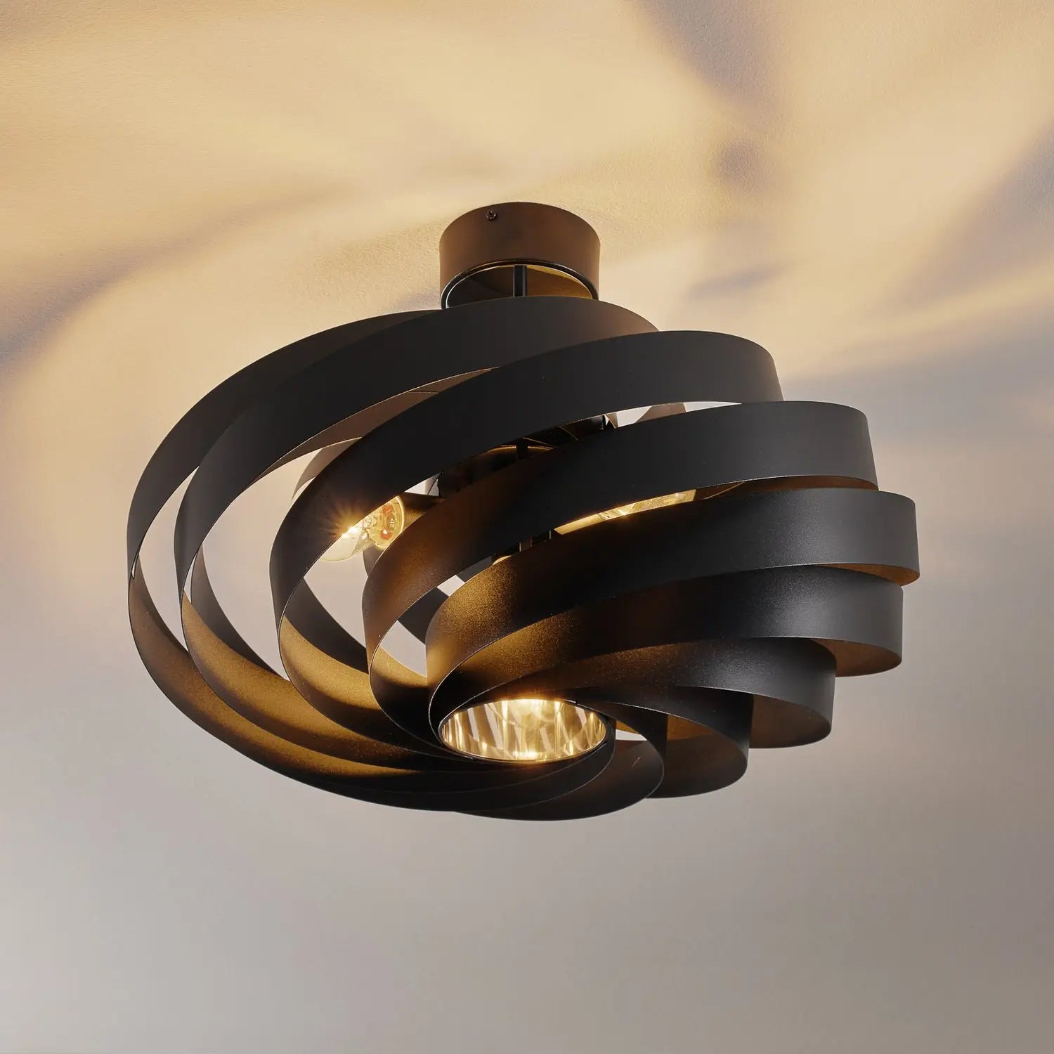 B-Ware Euluna Vento Deckenleuchte Deckenlampe Hängelampe Lampe Schwarz ø60cm Siehe Text - 5905563000427